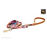 Universe Plaid Bow Tie Leather Leash