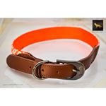 Diamond Pattern Fabric Leather Collar