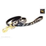 Black Designer Leather Leash