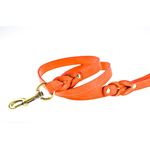 Love Knot II Peach Leather Leash