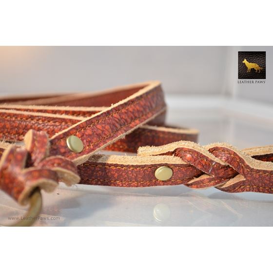 Fire Thick Leather Leash