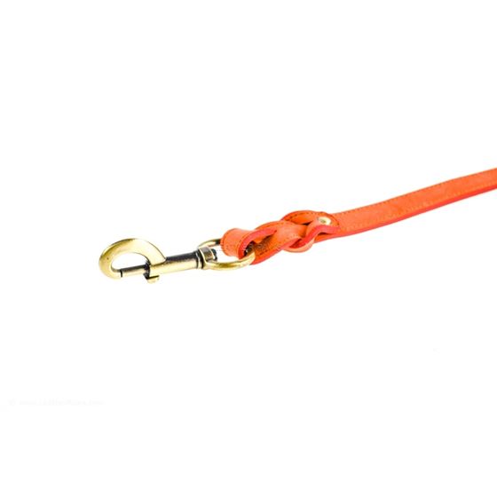 Love Knot II Peach Leather Leash