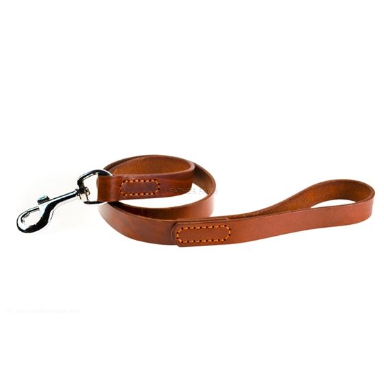 Red Mahogany Leather Leash