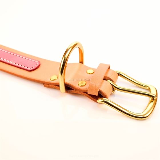 Pink Leather Collar